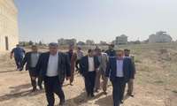 بازدید رئیس دانشگاه از محل ساخت بیمارستان شهر مهستان 